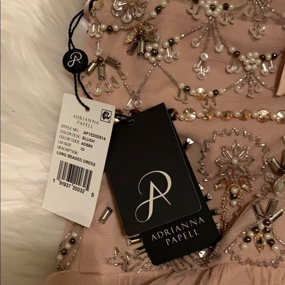 Adrianna Papell Long Ruffle Boho Halter Gown - Picture 2 of 5